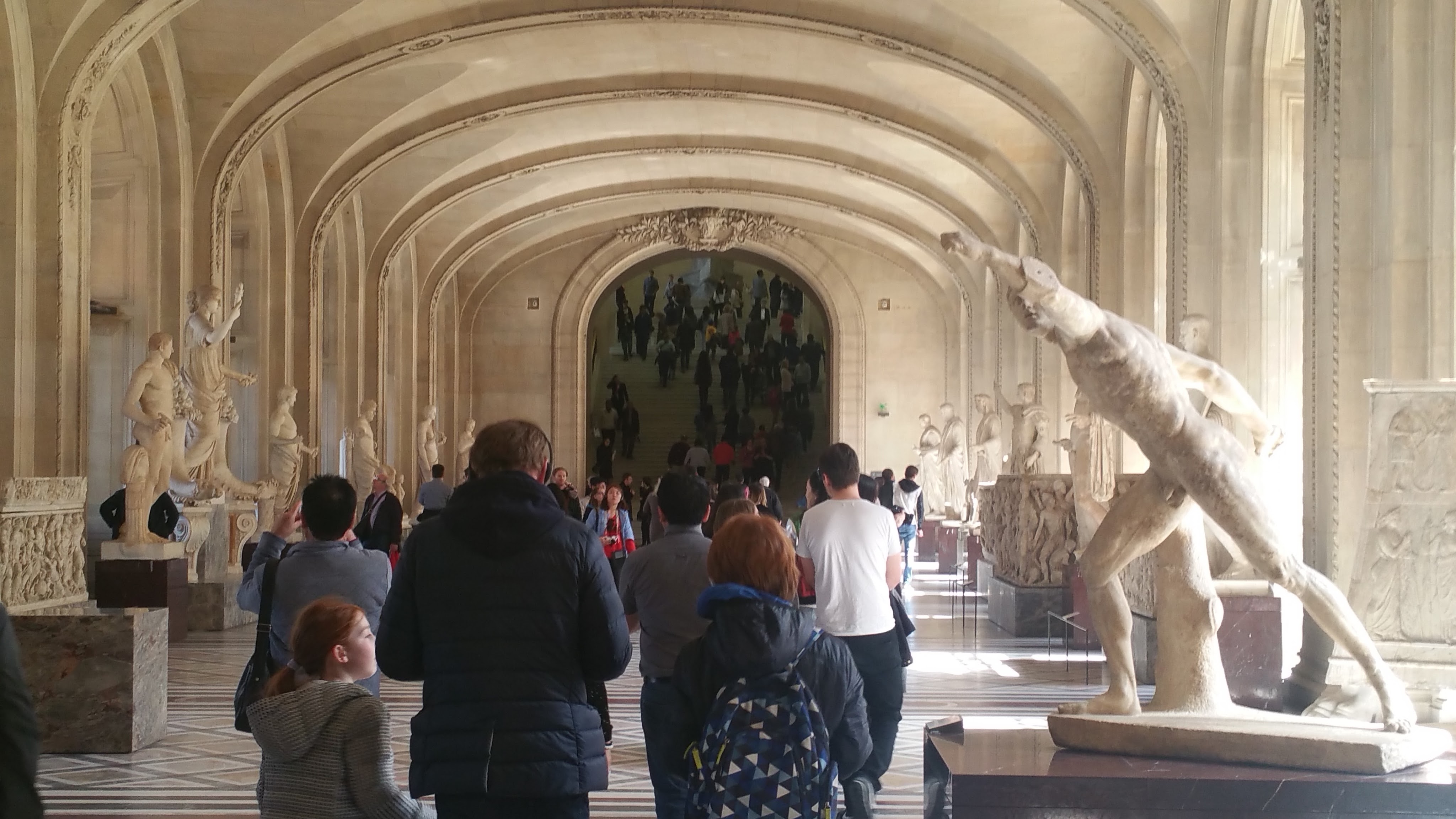 Statues inside the Musee du Louvre