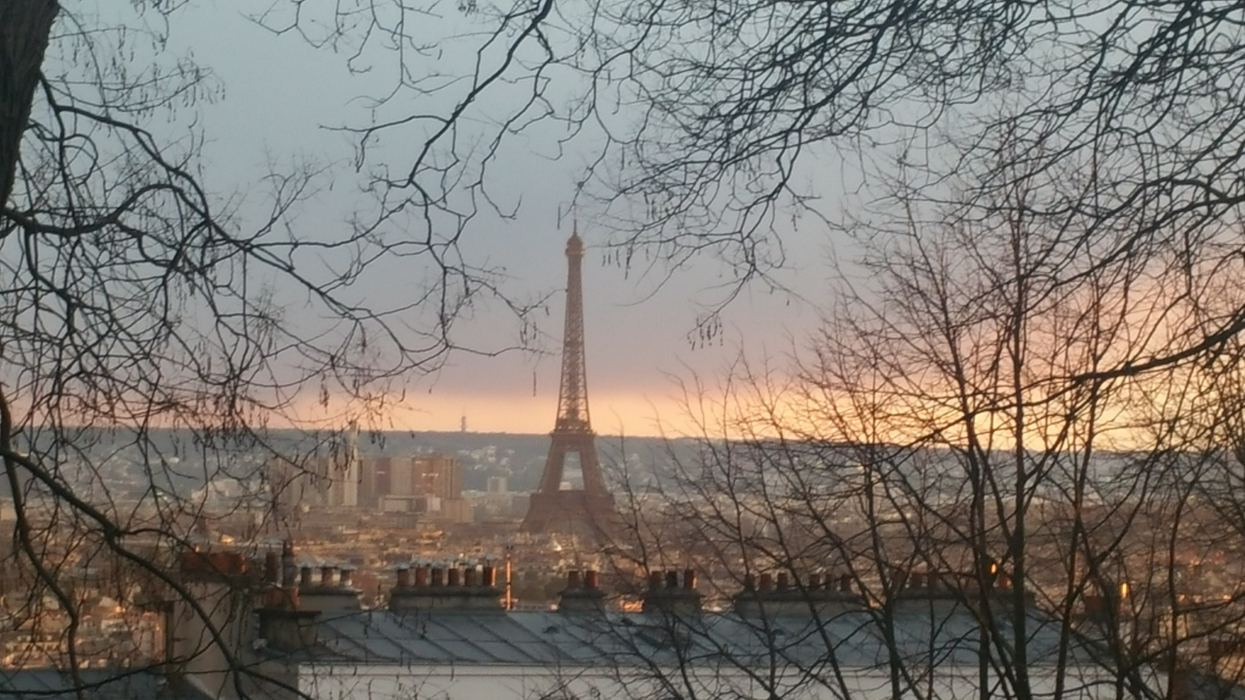 Eiffel Tower in the sunset