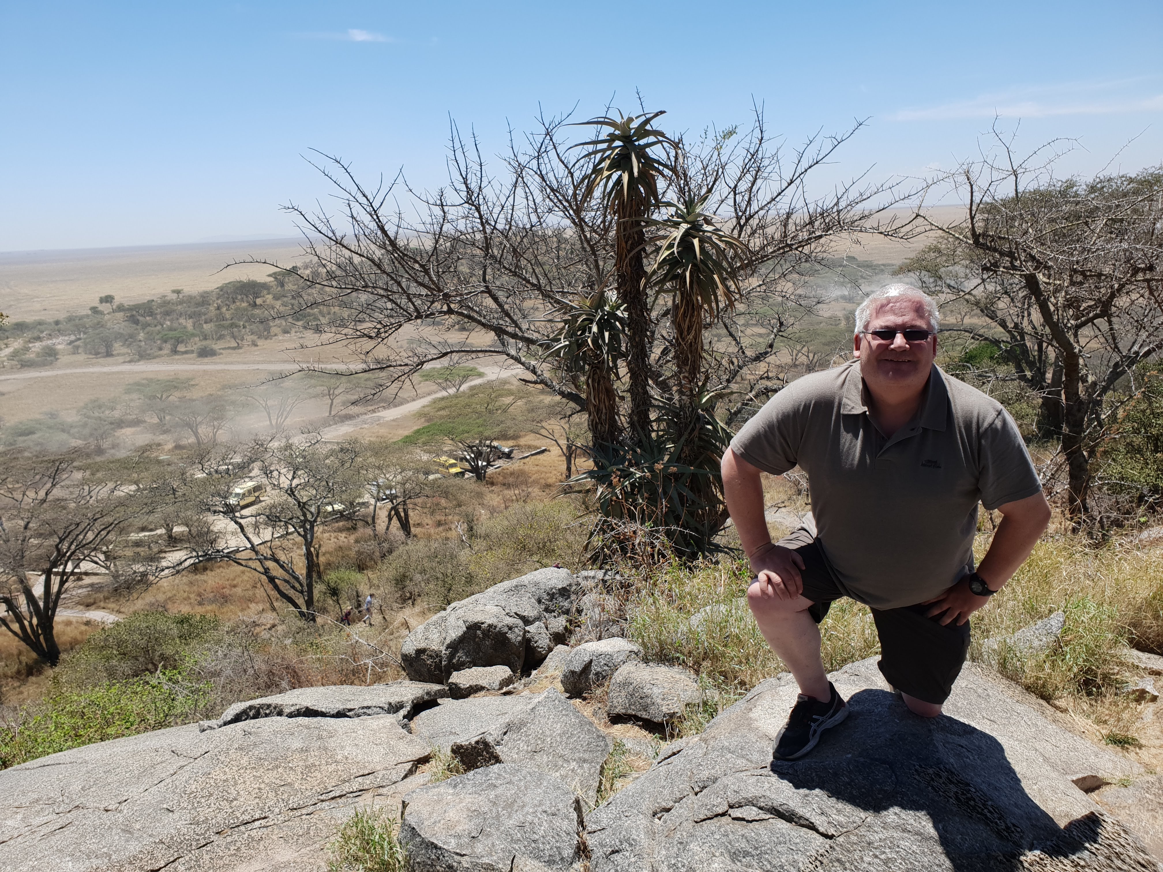 Sean McBride at the entrance to the Serengeti