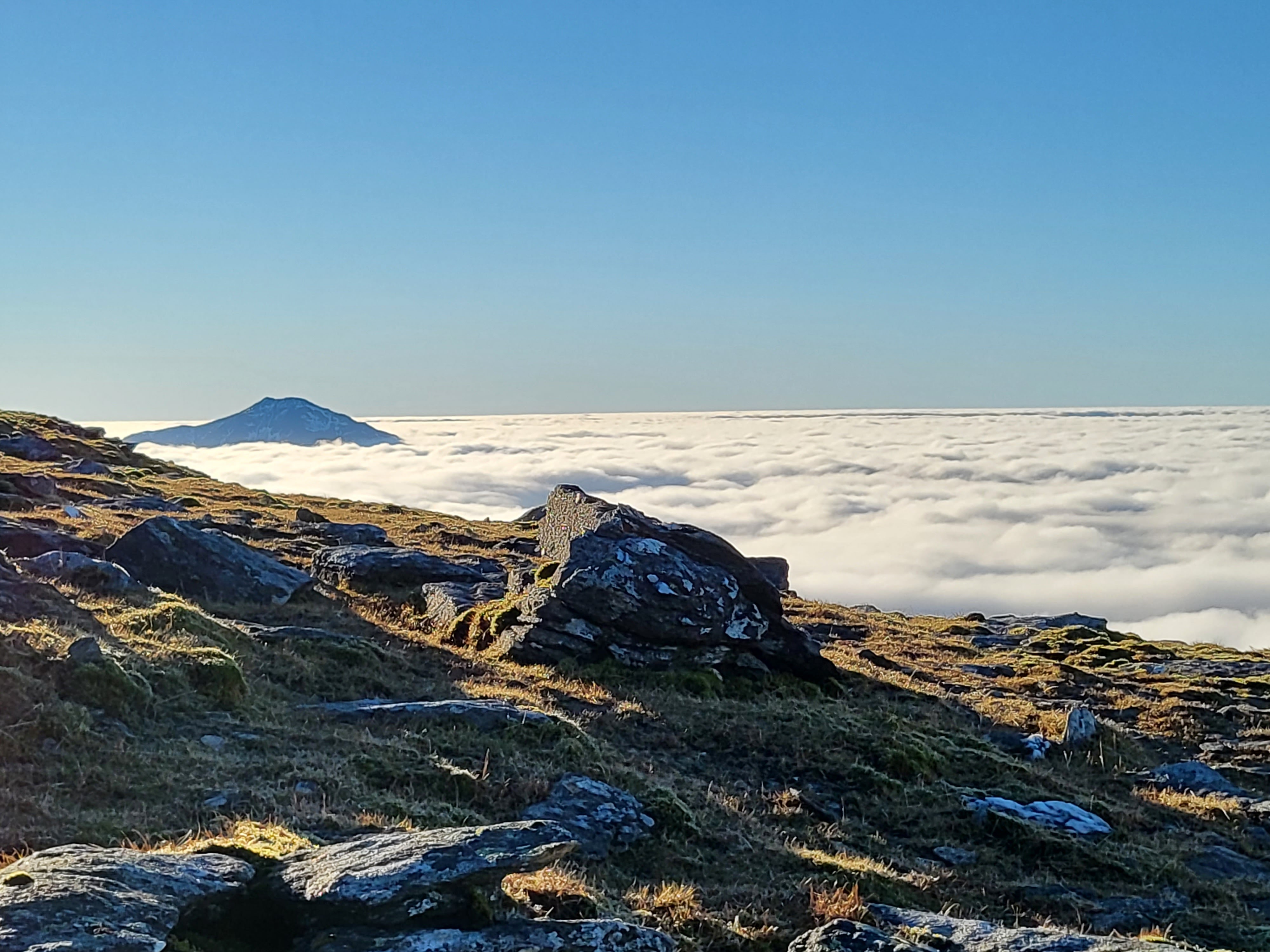 Mountain Tops poking through a cloud inversion