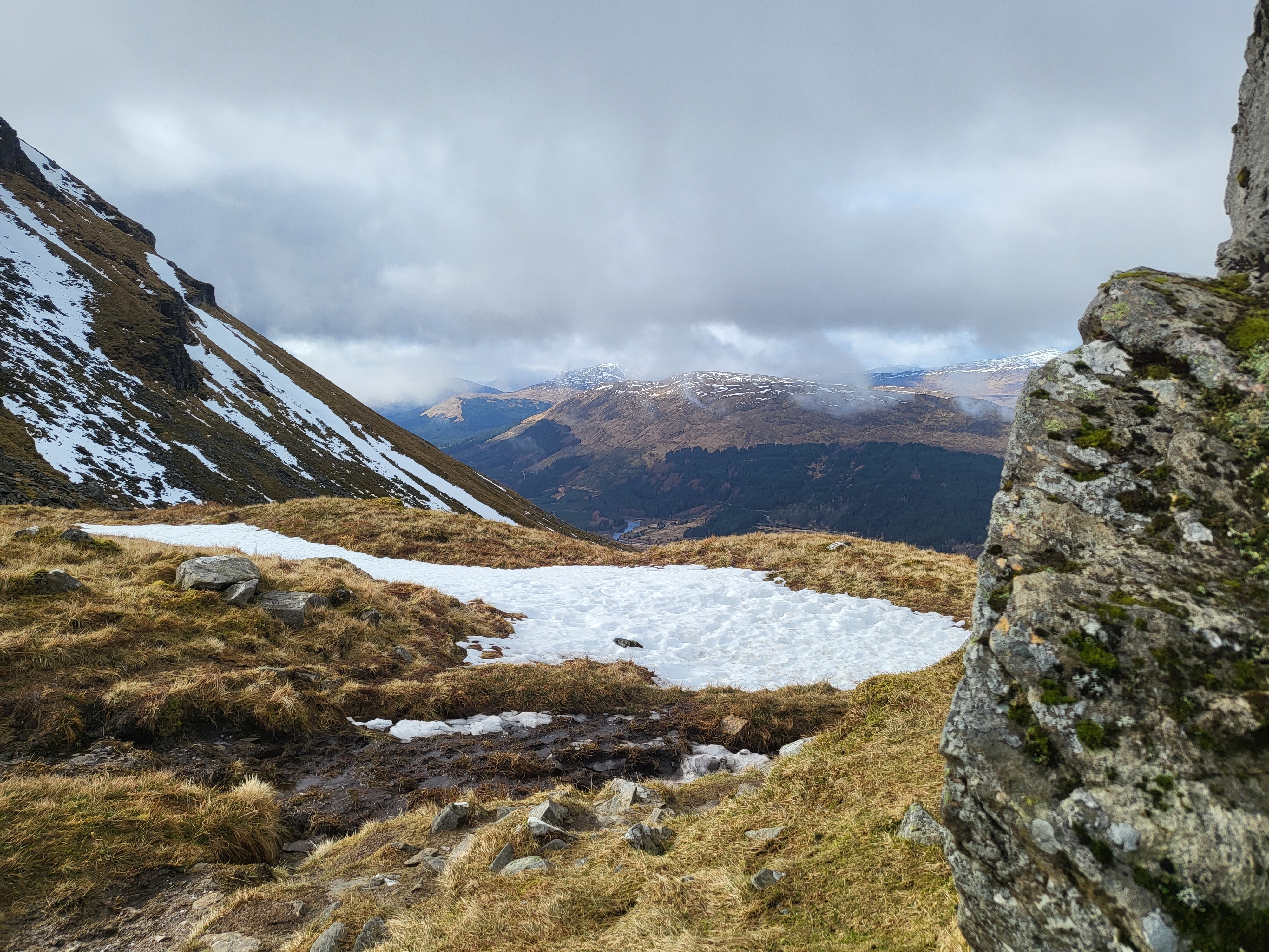 Scottish Mountain View with snow.