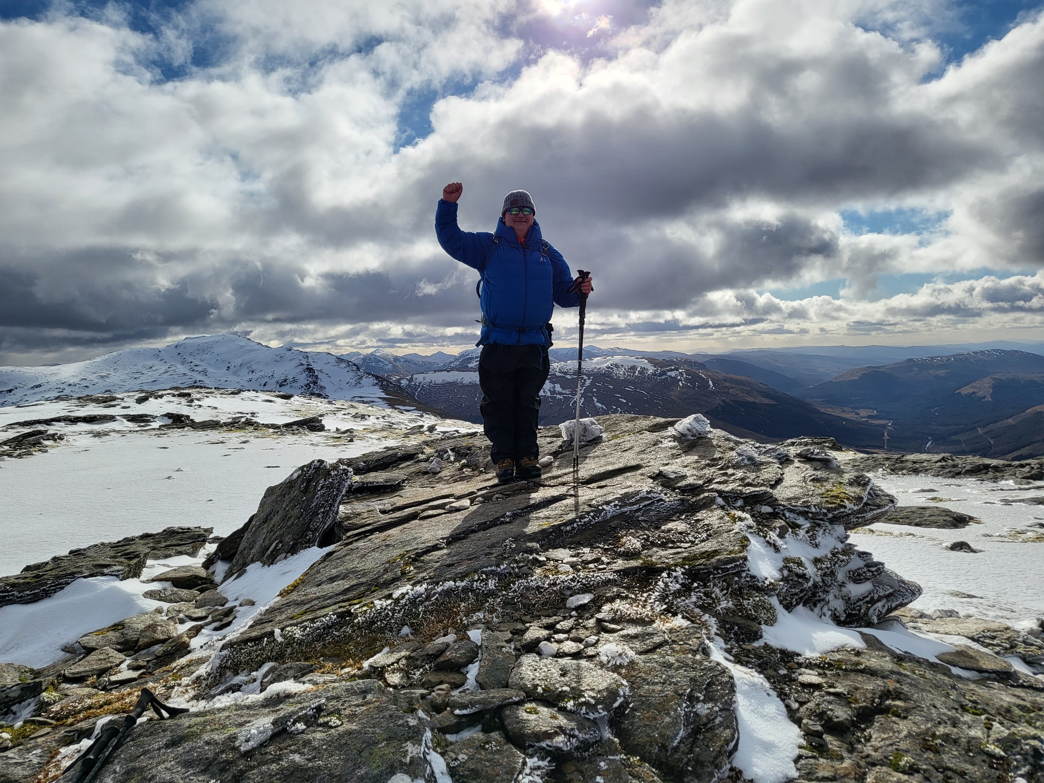 Sean McBride on the summit of Beinn An Dothaidh