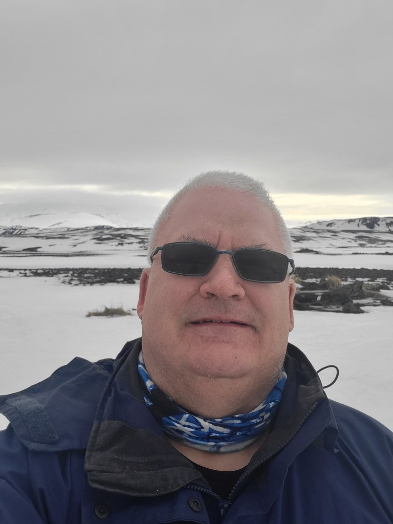 Selfie at Hekla volcano, Iceland.