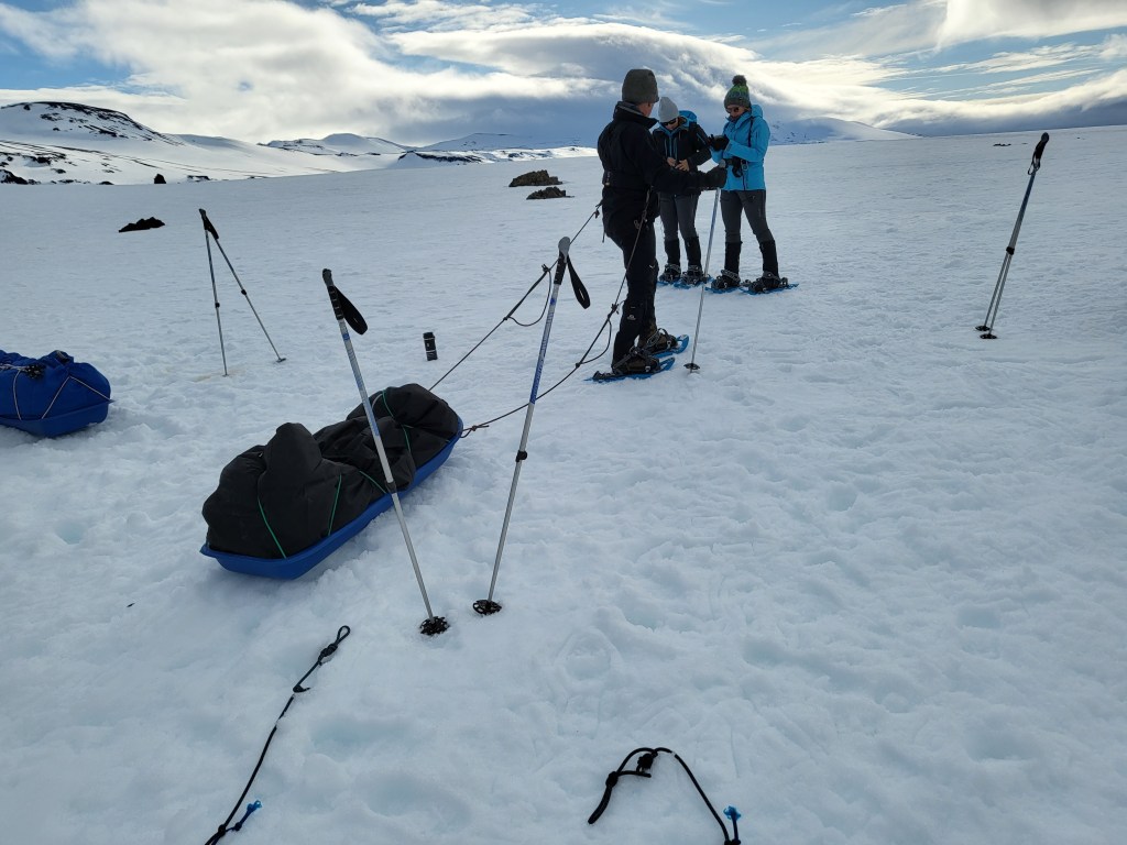 Walkers, pulkas and Snowshoes.